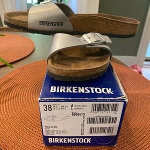 Silver Birkenstock Sandals